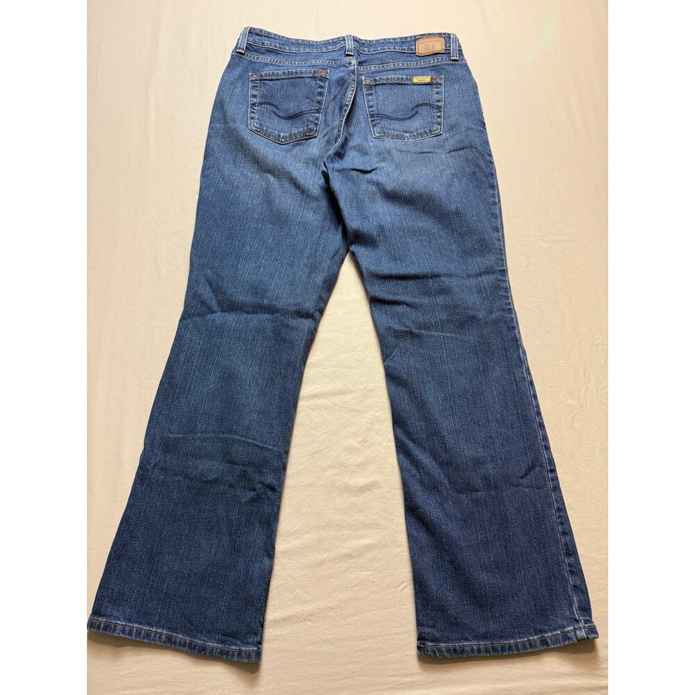 Womens Levi Strauss Signature Mid Rise Bootcut Jeans 12 Short‎ Stretch - Picture 5 of 6